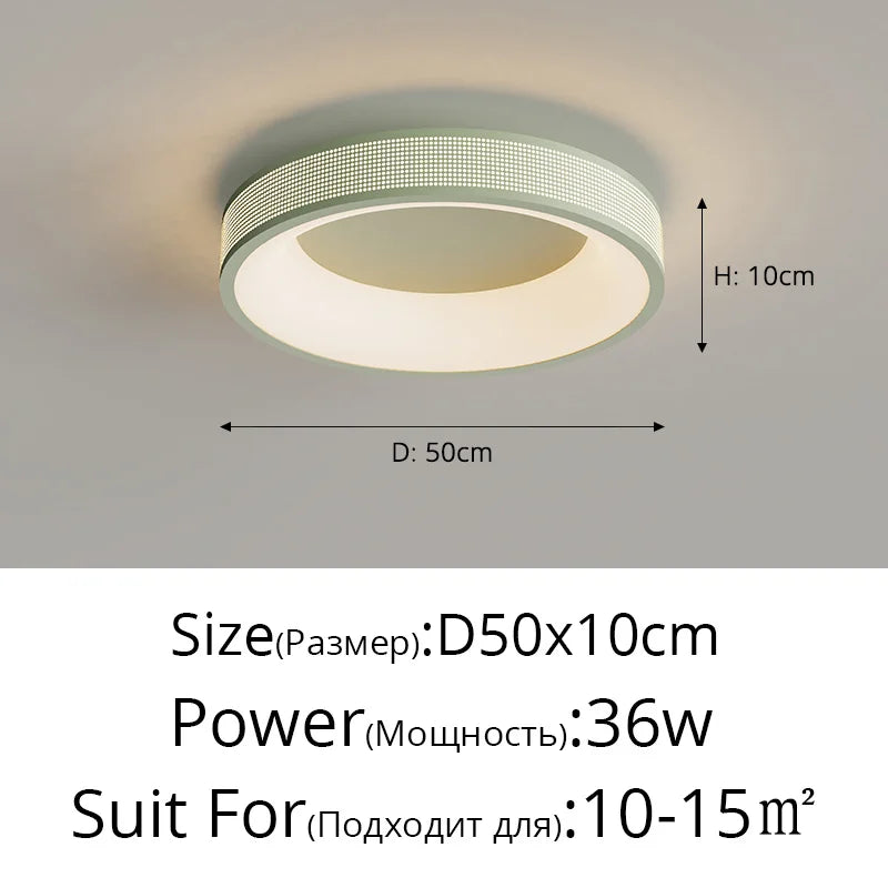 qiyimei plafonnier led style cercle carré décoratif