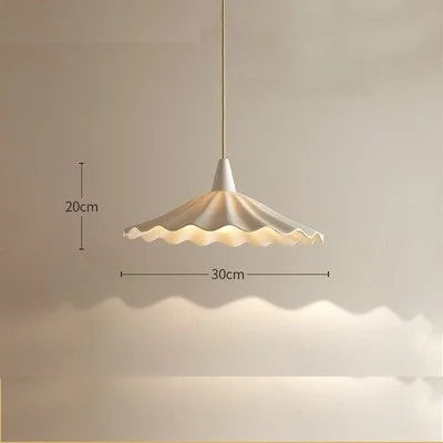 suspension LED 30 cm blanc en céramique style japonais