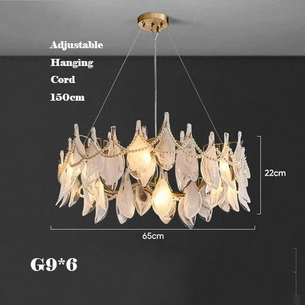 lustre créatif postmoderne en verre dépoli suspendu