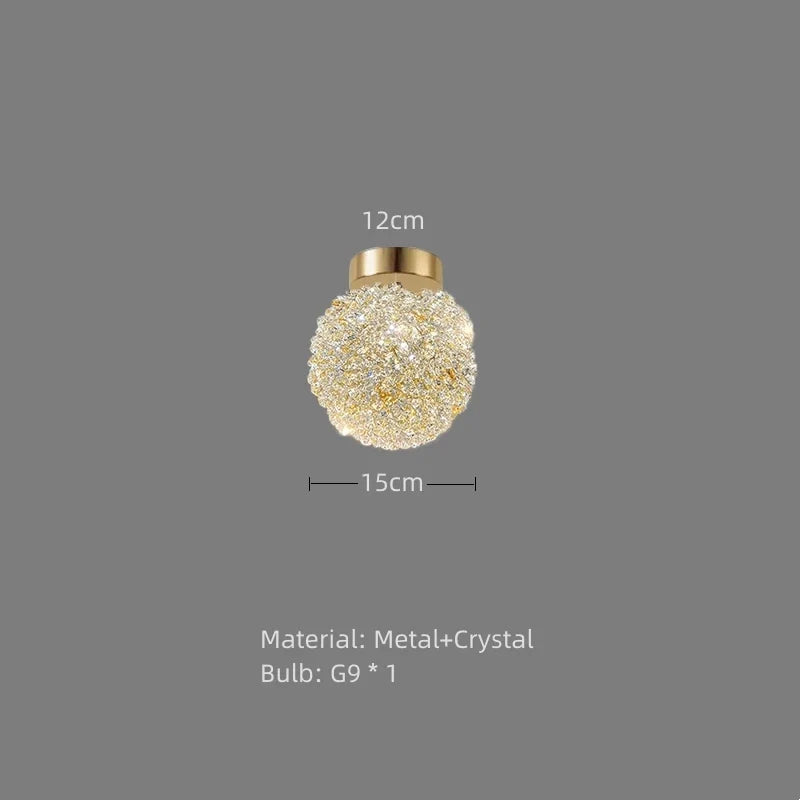 suspension moderne en cristal avec cordon réglable