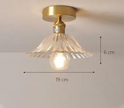 plafonnier moderne en verre pour intérieur et extérieur lumineux