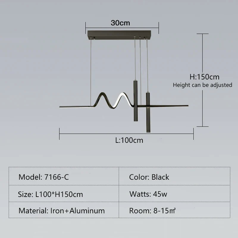 suspension moderne à led au design minimaliste élégant