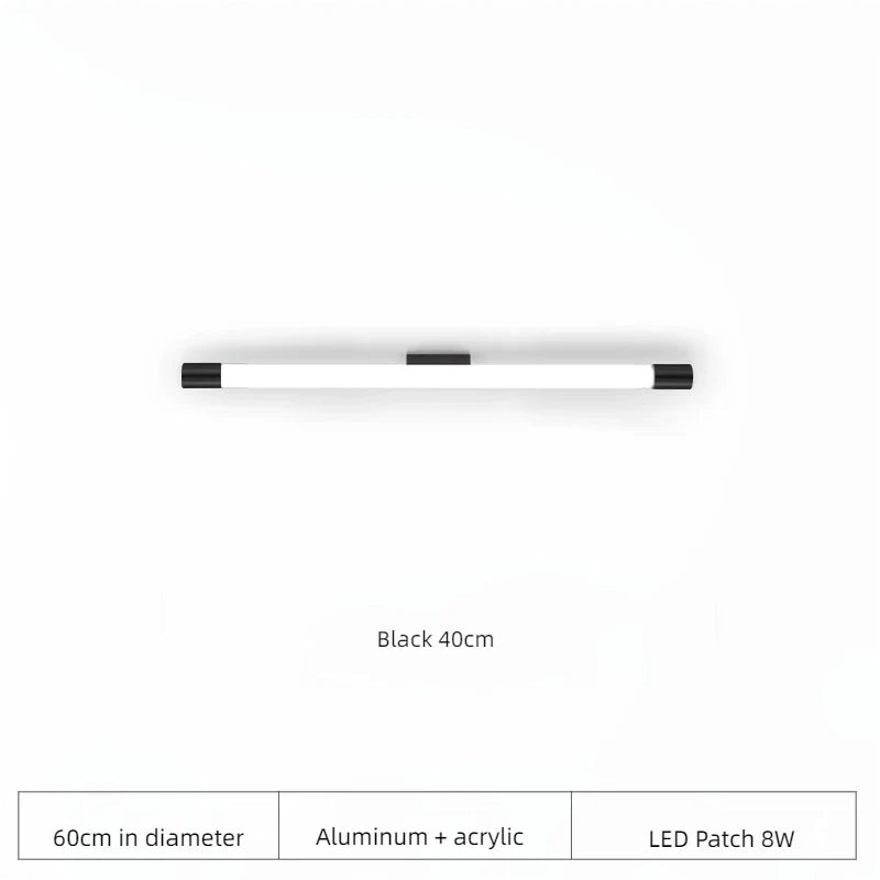 applique murale nordique led long miroir rond décoration villa