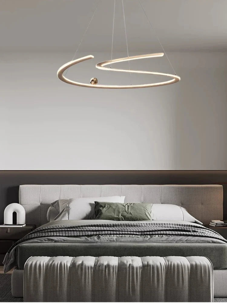 suspension minimaliste italienne à ligne irrégulière pour intérieur moderne
