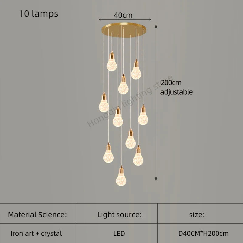 lustre moderne en cristal pour décoration intérieure élégante