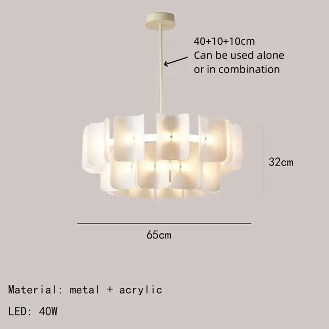 lustre led moderne style 	 acrylique gradation variable