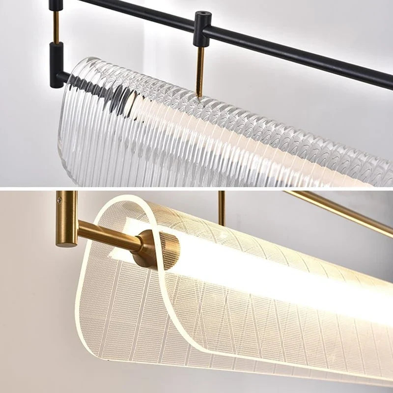 suspension minimalistes italiennes en acrylique led modernes