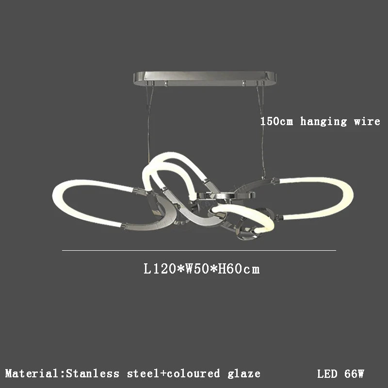 lustre en acier inoxydable galvanisé design irrégulier