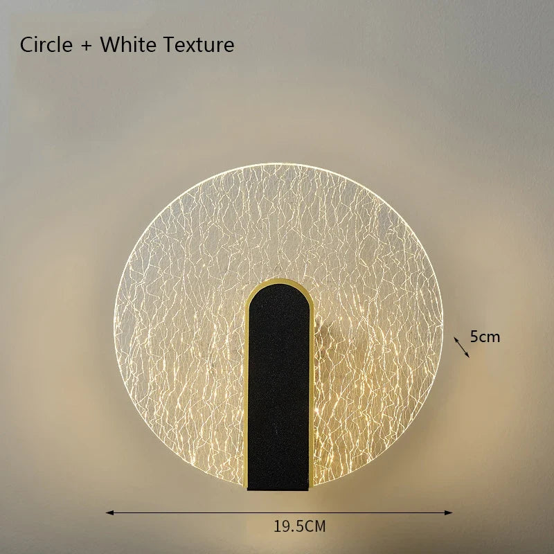lampe de chevet murale acrylique design moderne motif losange minimaliste