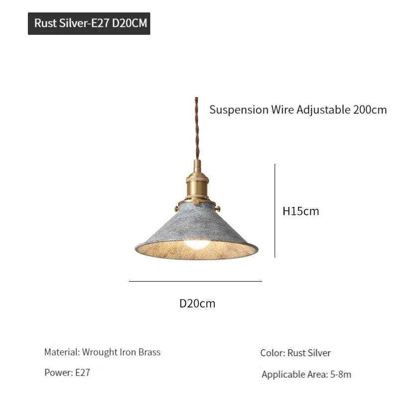 suspension loft luminaire vintage industriel avec abat-jour en métal