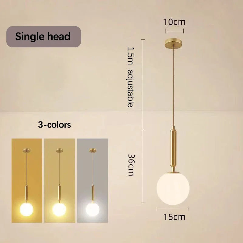 lustre moderne en verre design lampe à led de luxe pour décoration intérieure