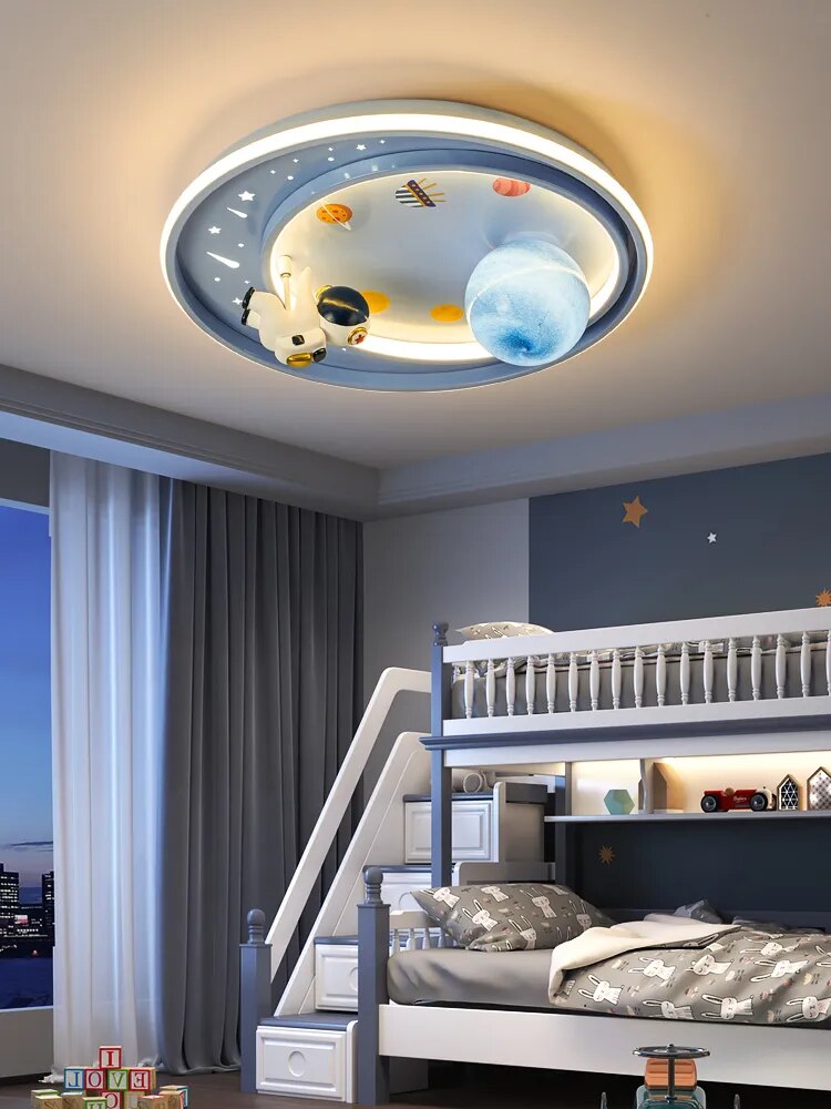 Plafonnier dessin Astros planète ventouse
