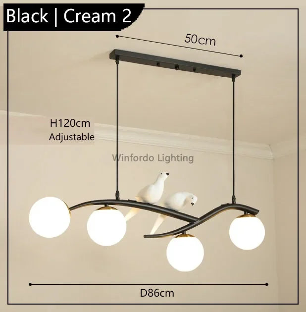 suspension design moderne forme oiseau scandinave décoratif winfordo