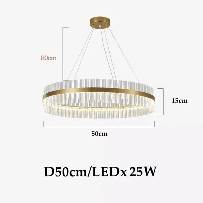 lustre led moderne en cristal pour un éclairage élégant