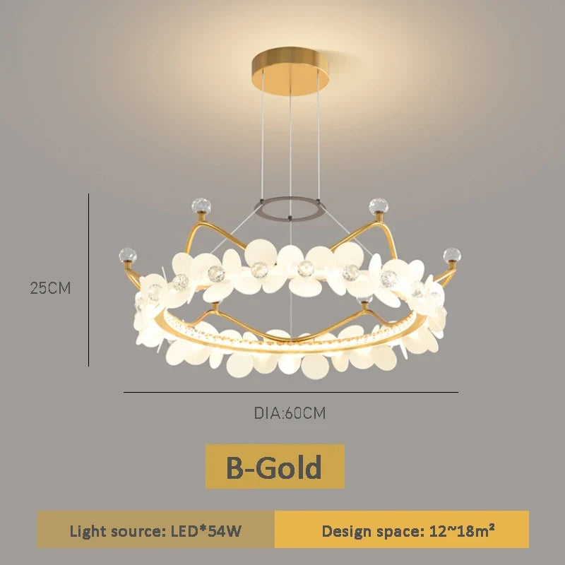 lustre en cristal couronne d'or pour décoration enfant étoile luxueuse