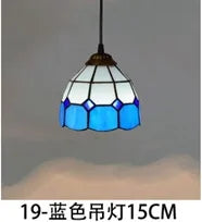 lustre en verre style tiffany rétro pour intérieur méditerranéen