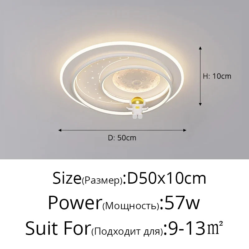 plafonnier led astronaute dessin animé pour enfants protection des yeux