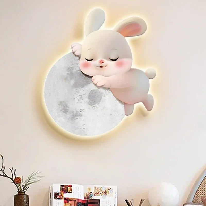 Applique murale led lapin dessin animé décoration moderne