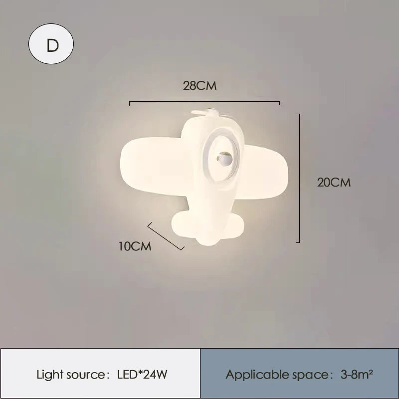 applique murale hélicoptère pour chambre d'enfant moderne et chaleureuse