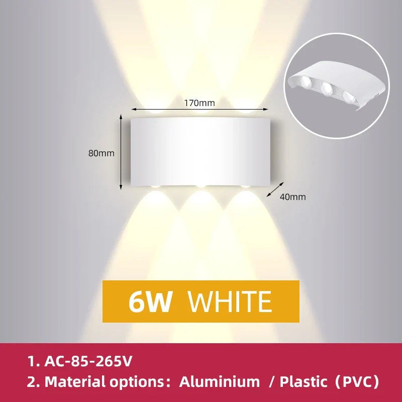 applique murale extérieure led luminaire étanche pour jardin décoratif