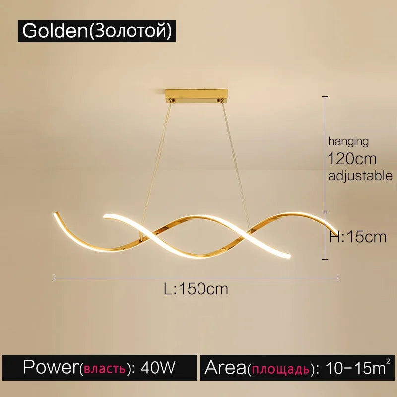 Living room chandelier Northern Europe chandelier creative restaurant ceiling lighted long chandelier living room lights
