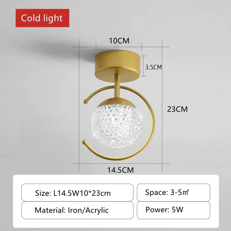 plafonnier led acrylique éclairage luxe intérieur gradation continue