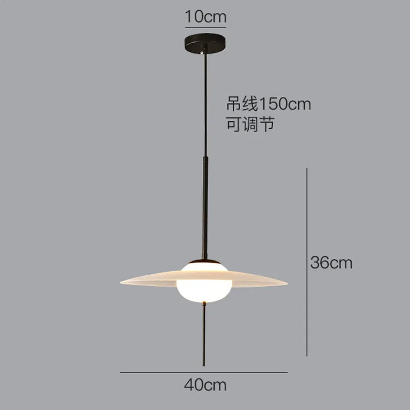 suspension décorative soucoupe volante design nordique en led