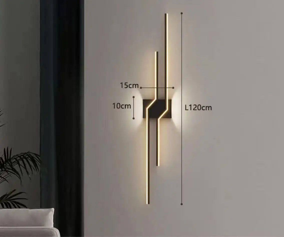 Nordic light luxury strip bubble glass wall lamp designer decorates bedroom bedside lamp, living room background wall wall lamp