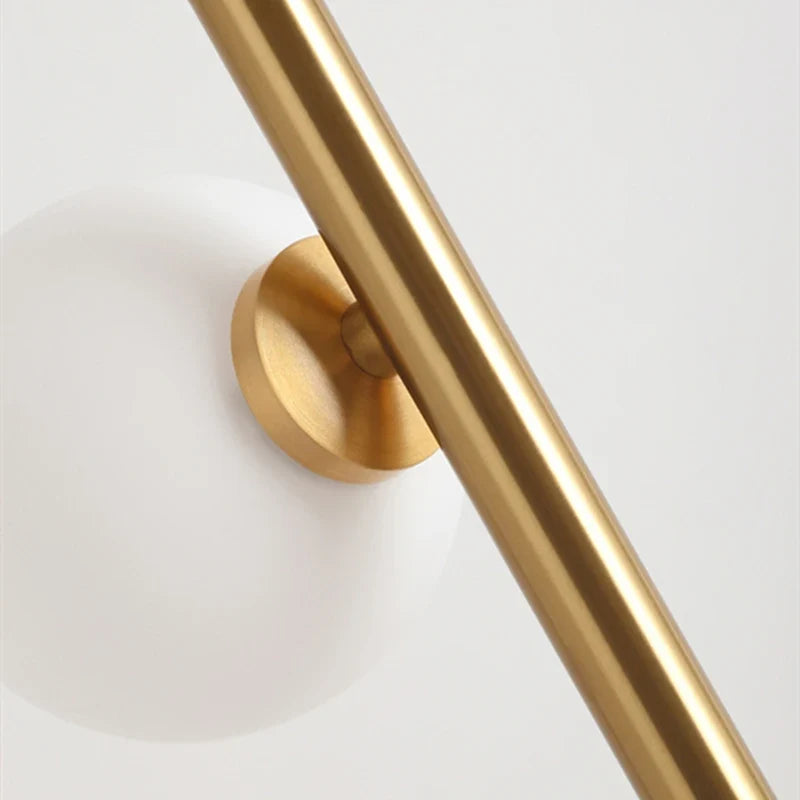 lampadaire boule de verre à 9 têtes design nordique décoratif