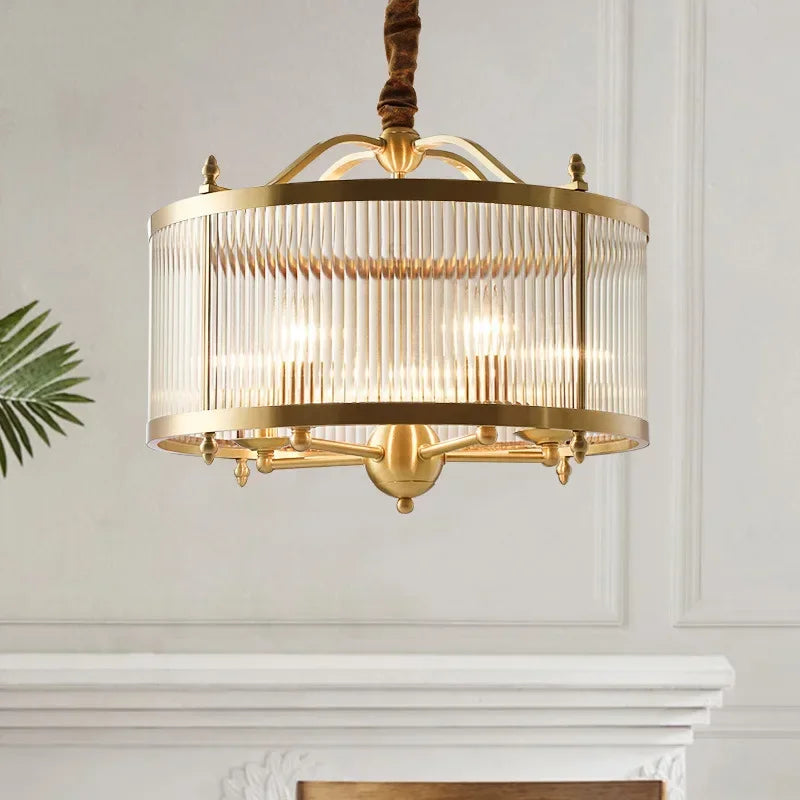 lustre moderne en cuivre avec tubes de verre 2 modèles disponibles