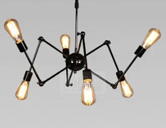 suspension rétro extensible araignée réglable en fer design industriel