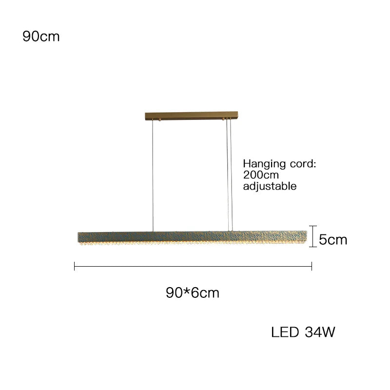 lustre en cristal cuivre postmoderne avec led dimmable