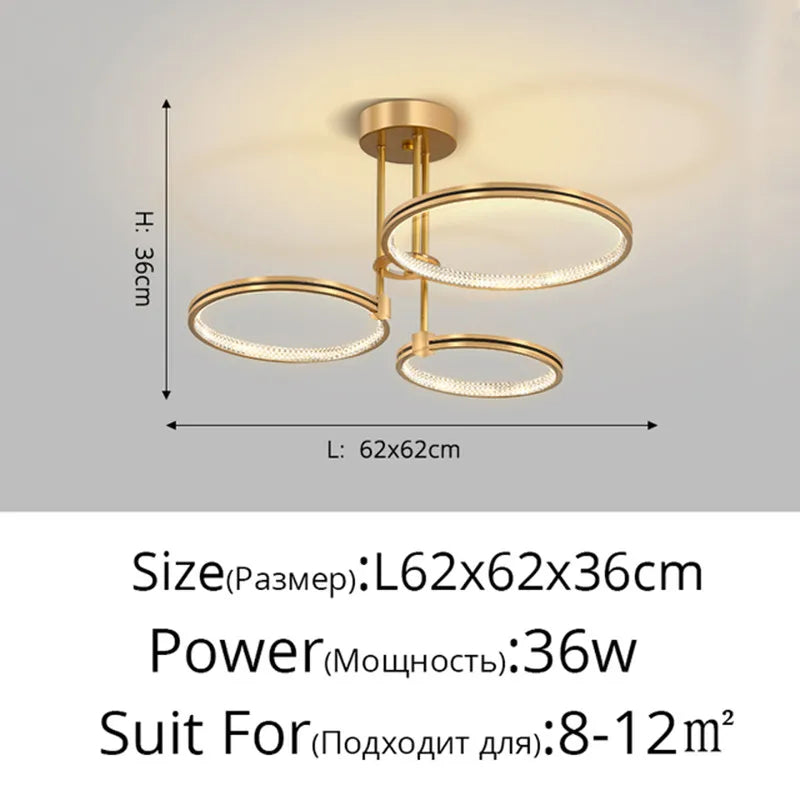 lustre moderne à gradation pour éclairage intérieur élégant