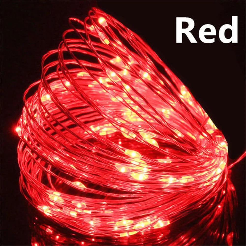 guirlande lumineuse led usb en cuivre argent pour décorations de fête
