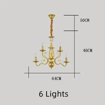 lustre en fer forgé rétro pour intérieur élégant
