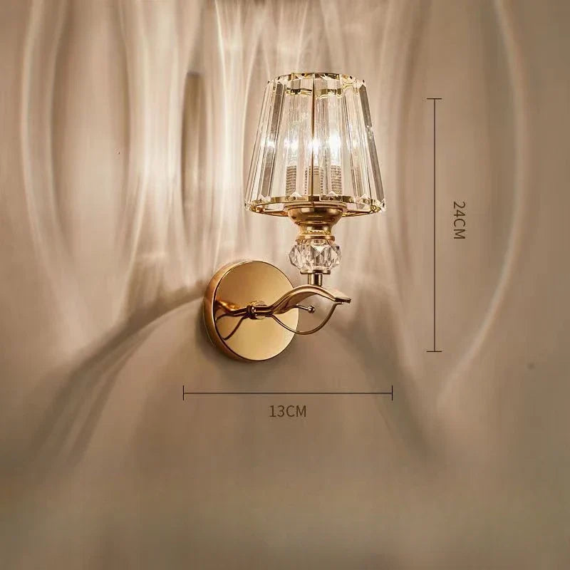 applique murale en cristal style européen coupe diamant brillante art déco