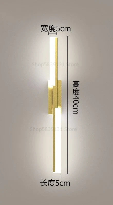 applique murale led de luxe simple et moderne pour hôtel