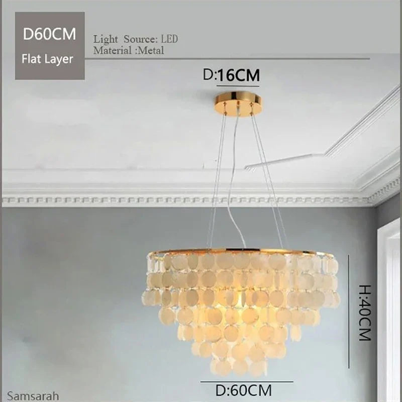 suspension en métal doré pour intérieur élégant