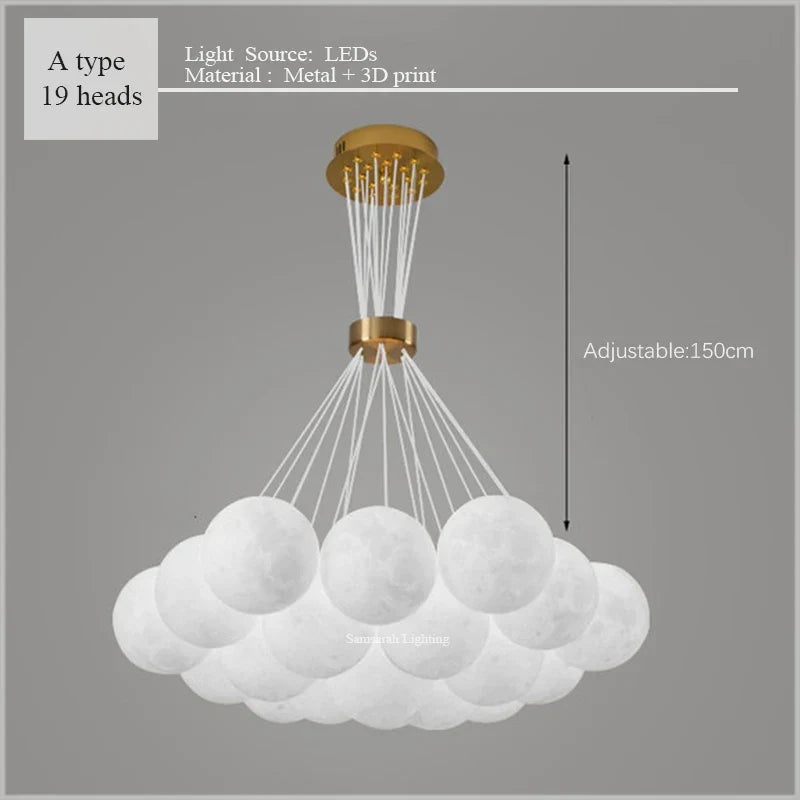 lustre lumineux nuage pour chambre d'enfants décorative
