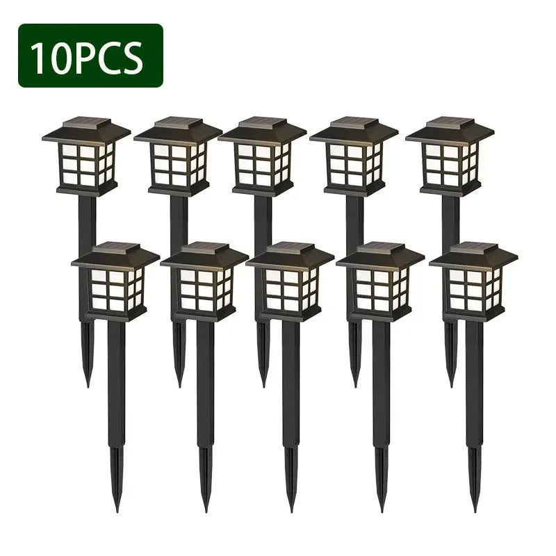 lampes solaires étanches pour décoration de jardin extérieur