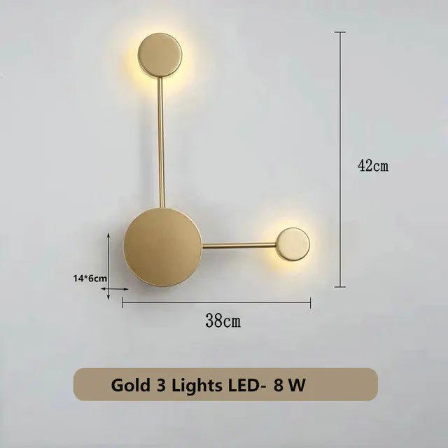 Modern Nordic Black Wall Lamp  AC110V AC220V Bedroom Bedside Wall Sconce Light Art Decoration Fixtures Living Room Wall Lights