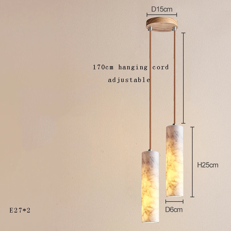 suspension LED en marbre design moderne de luxe