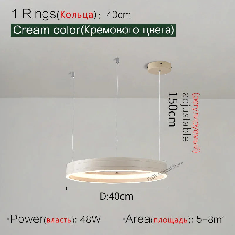 lustre moderne nordique éclairage suspension lampe ronde plafonnier