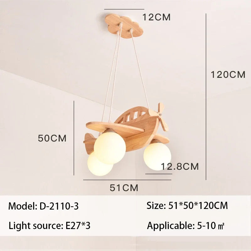 lustre en bois massif nordique design moderne pour éclairage créatif