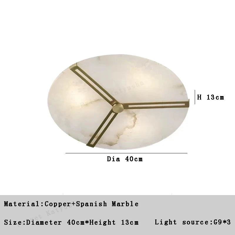 plafonnier led moderne en marbre naturel luminaire décoratif