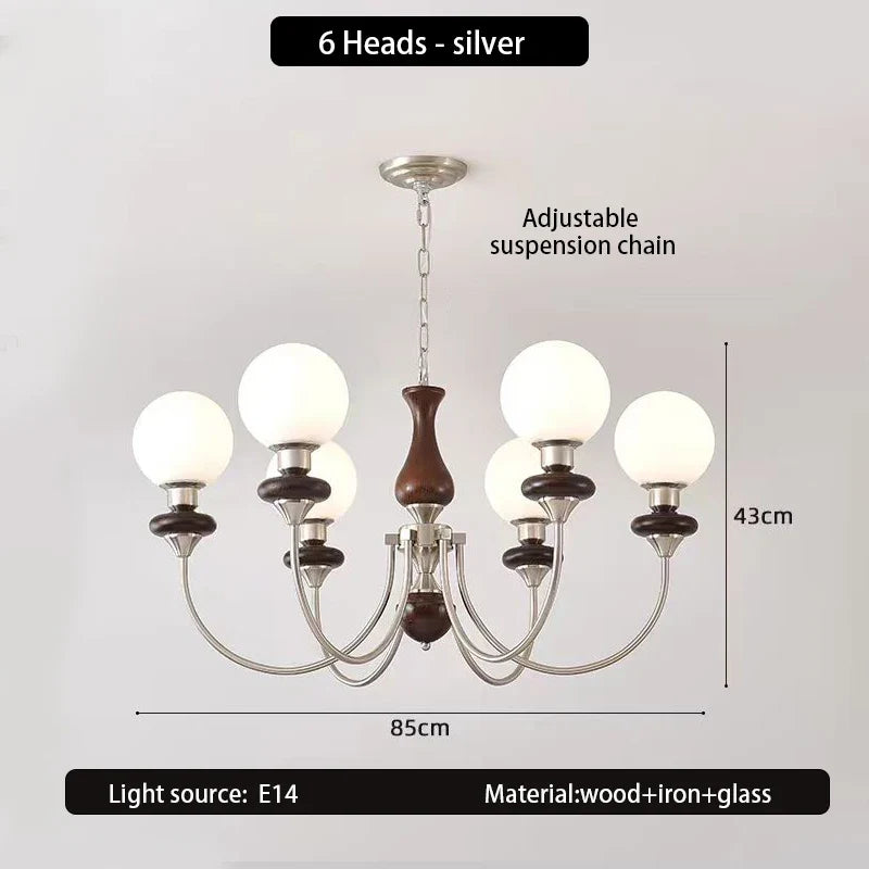 lustre médiéval en verre pour décoration intérieure élégante