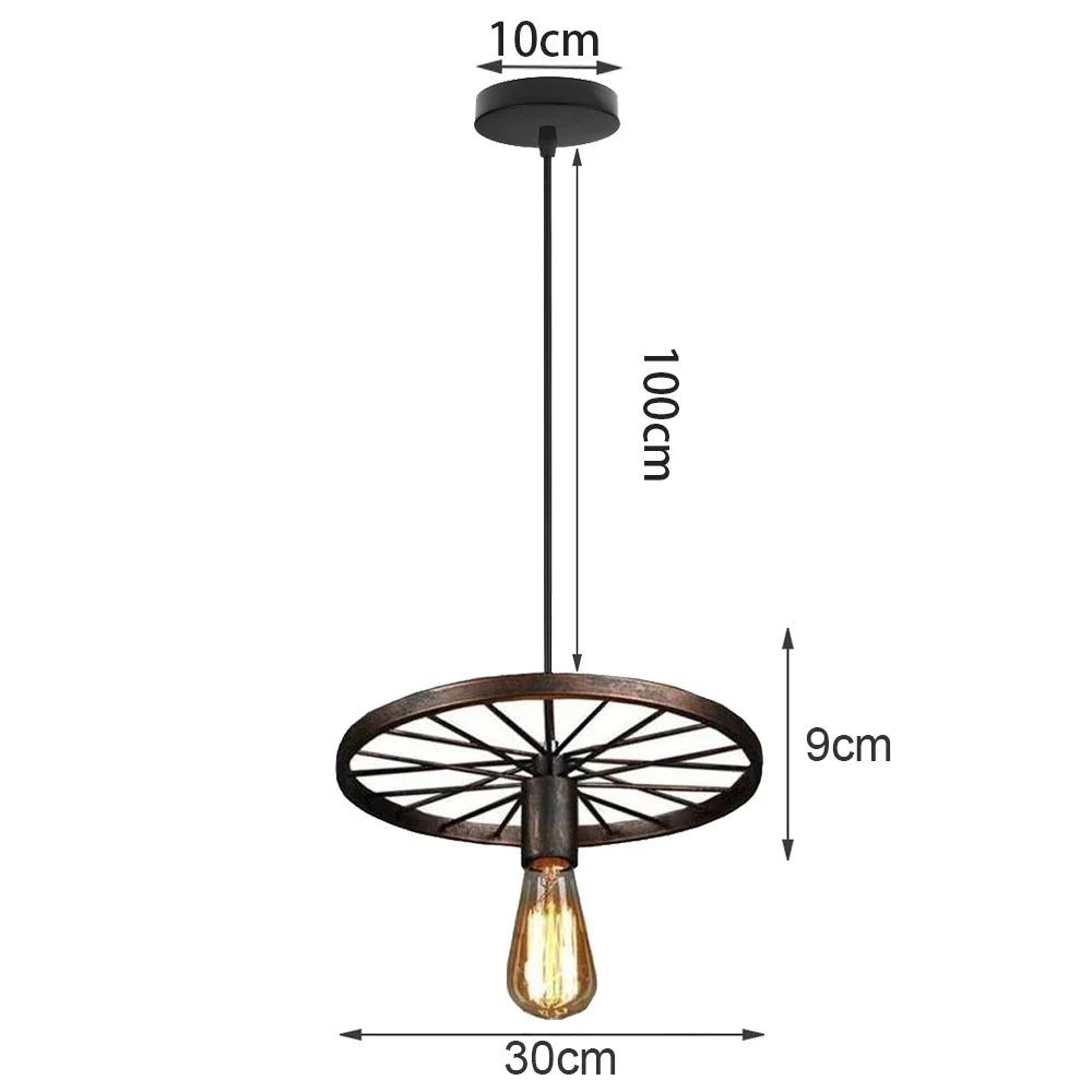 lustre rouille metal plafond maison restaur