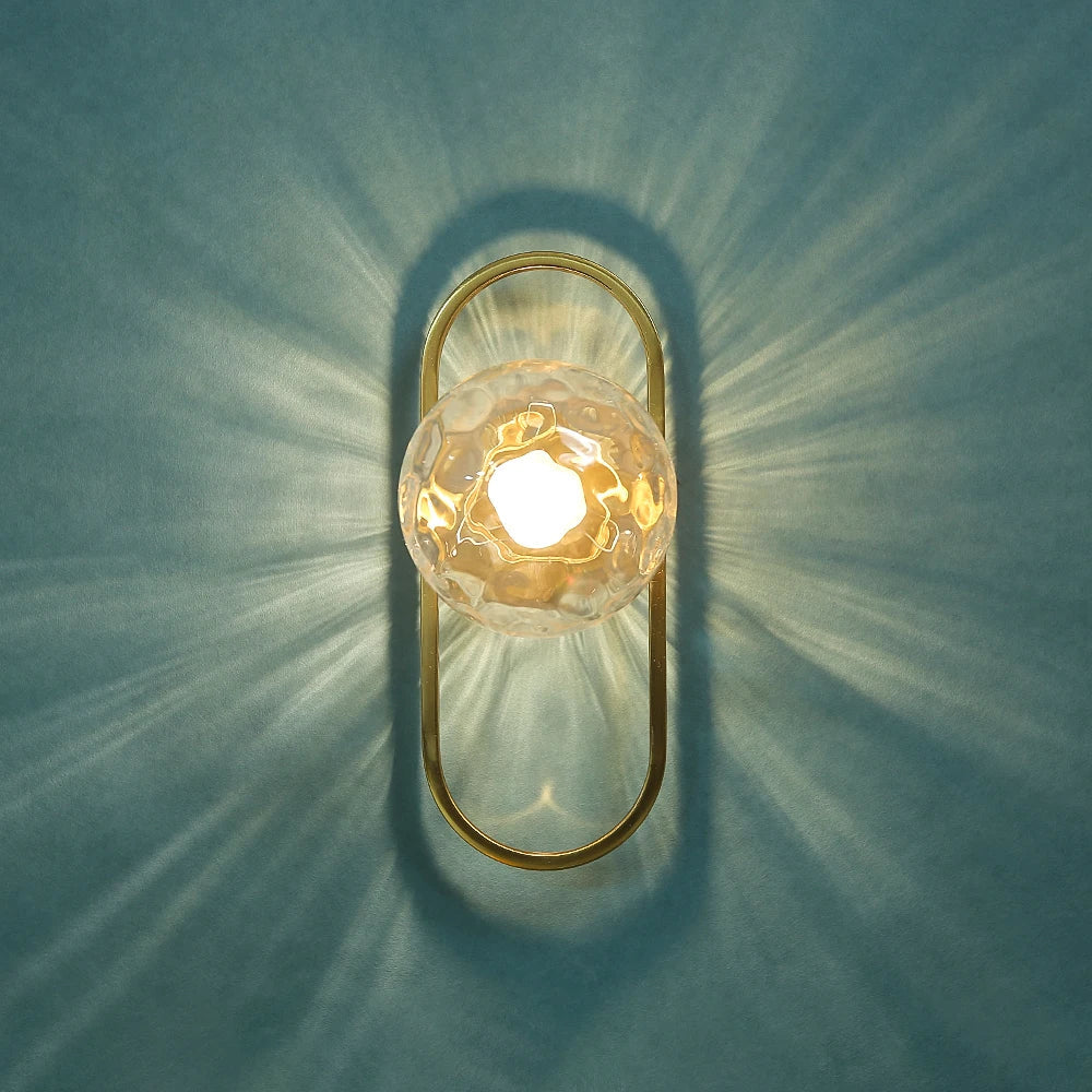 applique murale led en verre pour allée et arrière-plan d'hôtel