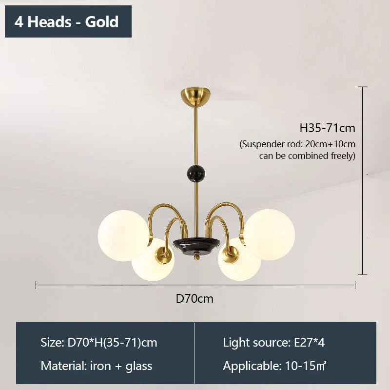 lustre rétro romantique avec protection des yeux et lumière douce