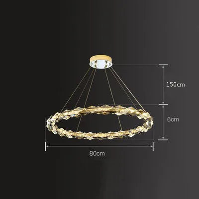 lustre moderne en cristal pour ambiance élégante et minimaliste